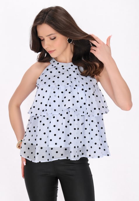 Faina Bluse Frauen hellblau - Image 3