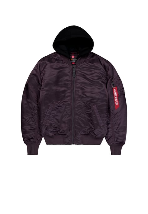 MA-1 Zip Hood Back Embroidery Bomber Jacket - Image 1