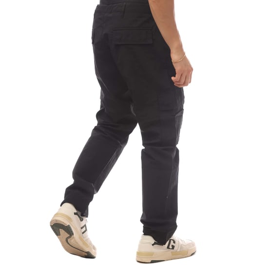 Nylon-Cargohose CROSS mit Knöchelkordelzug in Schwarz - Image 2