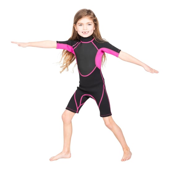 Trespass Childrens Girls Scubadive 3mm Short Neoprenanzug (Schwarz) - Image 4