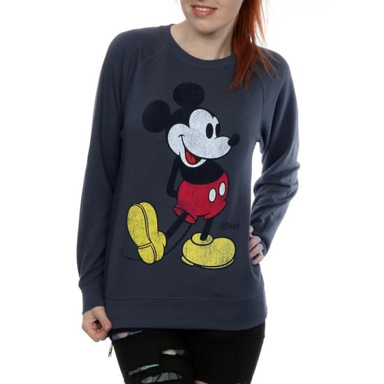 Disney Damen/Damen Mickey Mouse Classic Kick Sweatshirt (Dark Heather) - Image 5