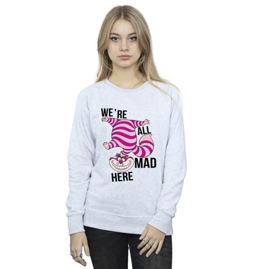 Disney Frauen/Damen Alice im Wunderland Alle verrückt hier Sweatshirt (Sport grau) - Image 3