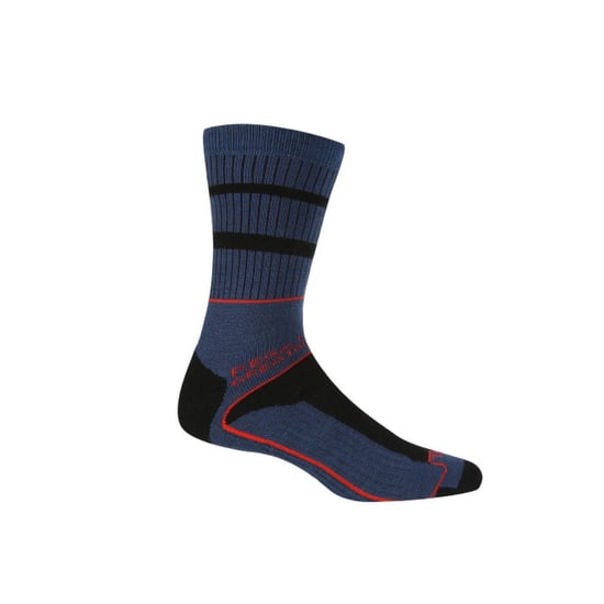 Regatta Herren Samaris 3 Saison Socken (2er Pack) (Dark Denim/Orange/Schwarz) - Image 3
