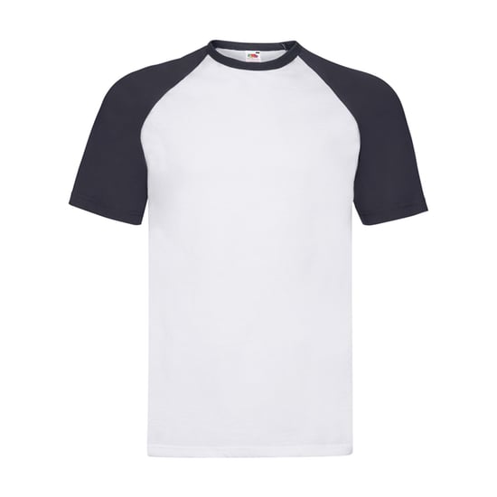 Fruit of the Loom - T-Shirt für Herren - Baseball kurzärmlig (Weiß/Marineblau) - Image 1