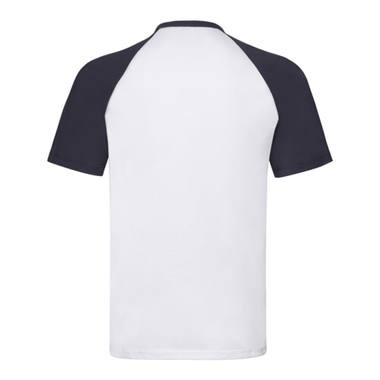 Fruit of the Loom - T-Shirt für Herren - Baseball kurzärmlig (Weiß/Marineblau) - Image 2