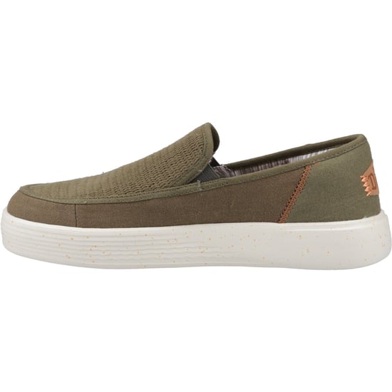 HEYDUDE Sunapee Küstenlinie Baumwollmischung Herren Olive Loafers - Image 5
