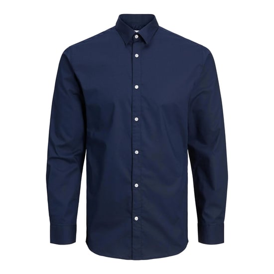 Herrenhemd der Marke Jack & Jones. Das Hemd ist aus hochwertiger Baumwolle und Polyester gefertigt. Die feine Mischung dieser Materialien sorgt für einen herrlich warmen Tragekomfort. Marke: Jack & JonesModellname: Joe StructureKategorie: HerrenhemdenMat - Image 1