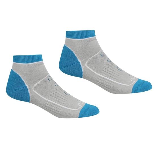 Regatta - "Samaris Trail" Knöchelsocken für Damen (2er-Pack) (Helles Stahlgrau/Blau) - Image 1