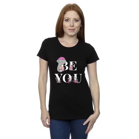 Disney Damen/Damen Dumbo Be You T-Shirt aus Baumwolle (Schwarz) - Image 2