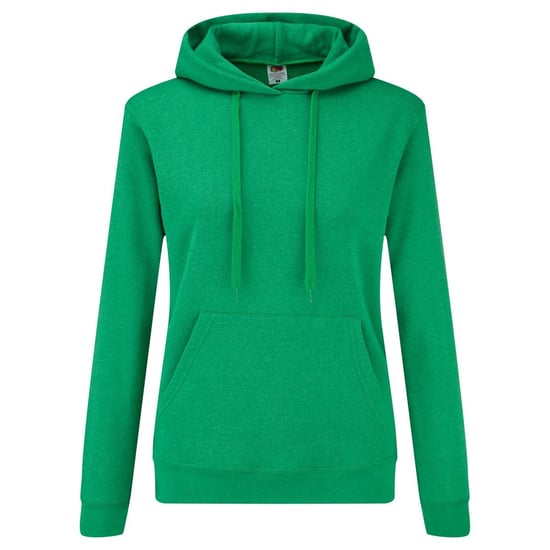 Fruit Of The Loom Lady Fit Pullover mit Kapuze (Grün meliert) - Image 1