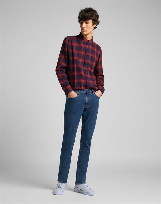 Lee Luke Moto Grau Tapered Jeans - Image 1