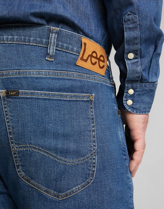Lee Luke Moto Grau Tapered Jeans - Image 3