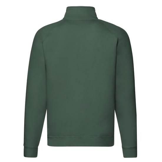 Fruit of the Loom - "Premium" Sweatshirt mit kurzem Reißverschluss für Herren/Damen Unisex Raglanärmel (Flaschengrün) - Image 2
