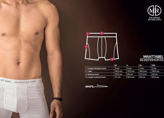 Lang geschnittene Boxershorts von Mario Russo für Herren. Die Boxershorts bestehen aus Polyester und Elasthan, was dem Stoff eine hohe Elastizität garantiert. - Image 2