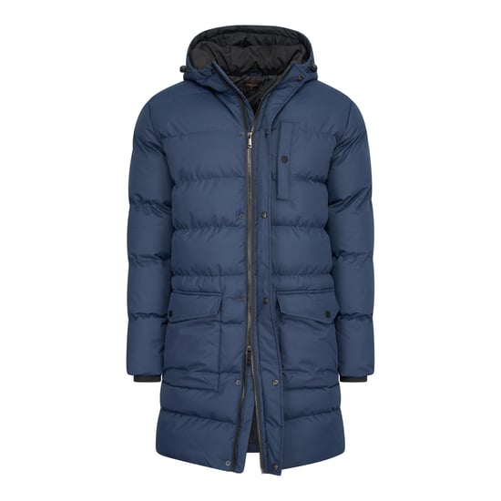 Hooded Winter Jacket Navy von Cappuccino Italia in der farbe Blau. - Image 3