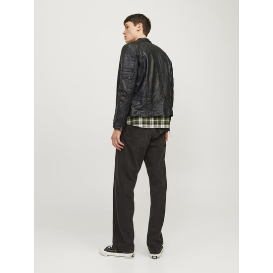 Richard Leather Jacket von Jack & Jones in der farbe Schwarz. - Image 6