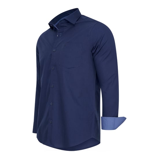 Cappuccino Italia Hemd für Herren. Das Hemd ist aus Baumwolle und Polyester gefertigt und hat eine normale Passform. Auf der Brusttasche ist ein schönes Cappuccino-Logo aufgestickt. Dieses 4er-Pack ist ein Vorteilspack, das in den Farben Marine, Schwarz,  - Image 3