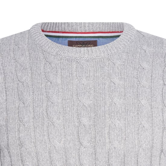 Cable Pullover Grijs von Cappuccino Italia in der farbe Grau und in größe L. - Image 2