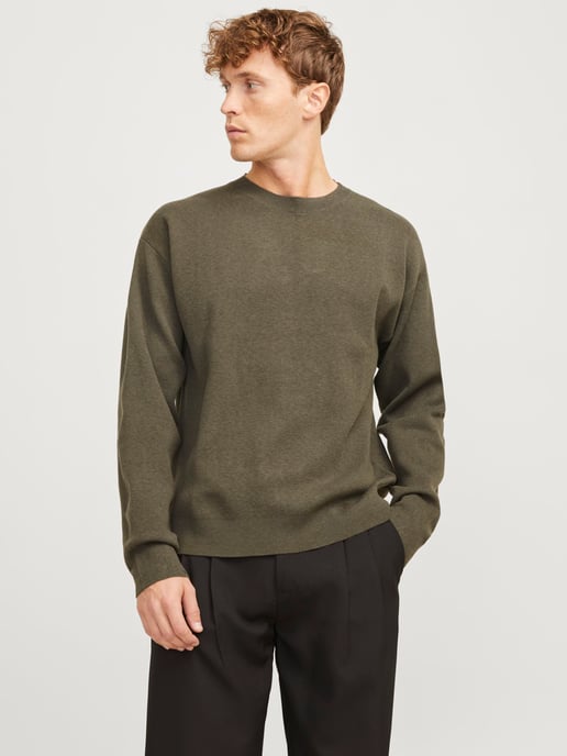 Jack & Jones Pullover Bradfort Strick Rundhals Grün - Image 2