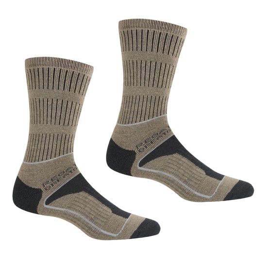 Regatta Damen/Damen Samaris 3-Jahreszeiten-Stiefelsocken (Mokassinbraun/Krongrau) - Image 1