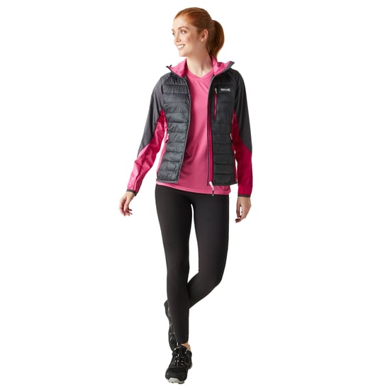 Regatta - "Andreson Pro" Hybridjacke für Damen (Mittelgrau/Flamingo-Rosa) - Image 4