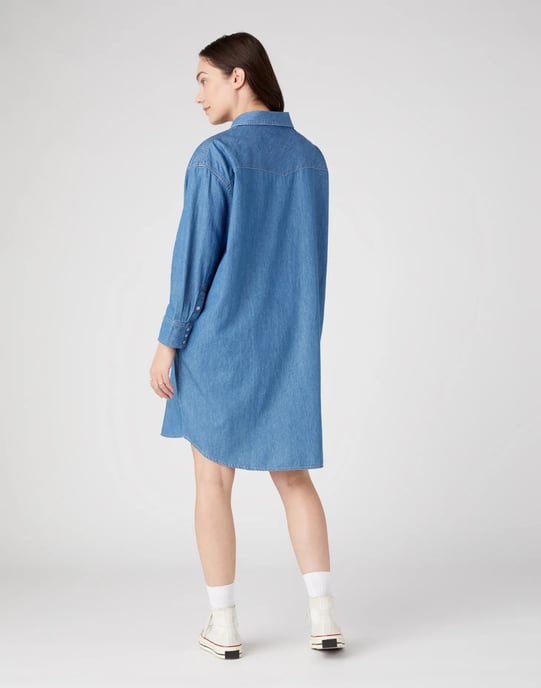 Wrangler - DENIM SHIRT DRESS MID INDIGO - Image 2