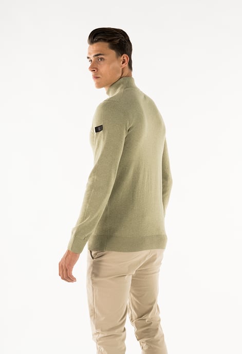 Herren-Pullover der Marke Presly & Sun. Der Pullover von Presly & Sun ist aus Bio-Baumwolle hergestellt und hat eine normale Passform. Die weiche Baumwolle sorgt für hohen Tragekomfort.  Marke: Presly & SunModellname: Jordan Mock Turtle Pullover Kategorie - Image 3