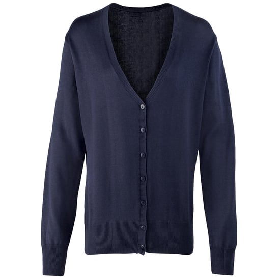 Premier Damen Strickweste mit Knopfleiste (Marineblau) - Image 1