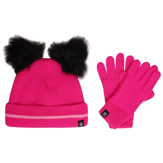 Dare 2B - "Brighten" Hut- und Handschuh-Set Flauschig für Kinder (Pink/Zuckerwatte) - Image 1