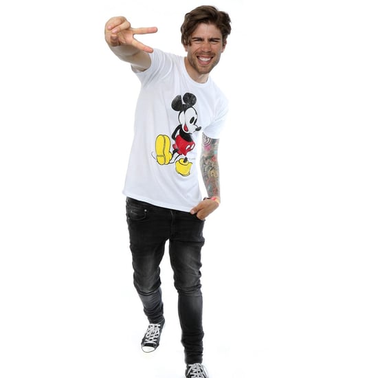 Disney Herren Mickey Mouse Classic Kick T-Shirt (Weiß) - Image 2