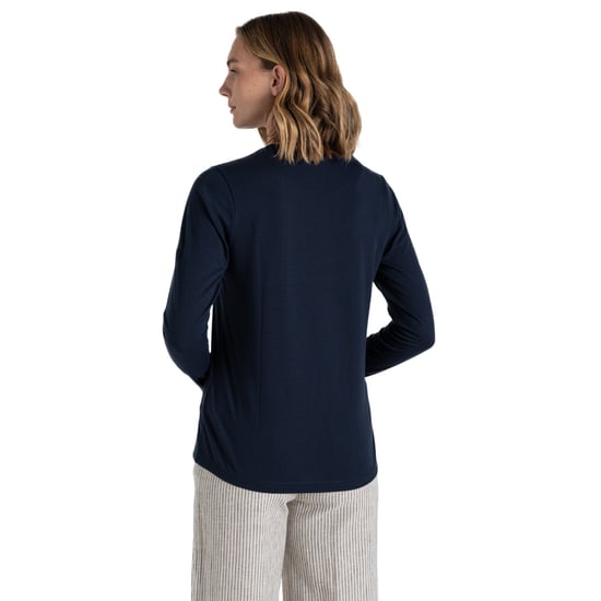 Craghoppers - "Akona" T-Shirt für Damen Langärmlig (Marineblau) - Image 2