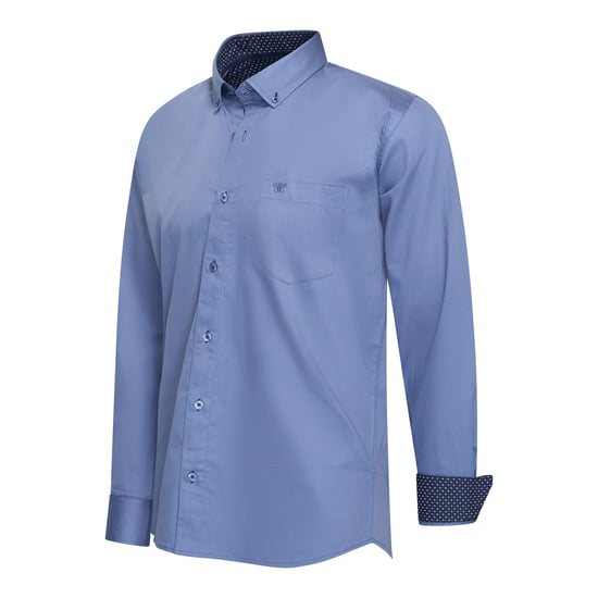 Cappuccino Italia Hemd für Herren. Das Hemd ist aus Baumwolle und Elastan gefertigt und hat eine normale Passform. Auf der Brusttasche ist ein schönes Cappuccino-Logo aufgestickt. Marke: Cappuccino ItaliaModellname: Stretch Shirt AnconaKategorie: HerrenM - Image 1