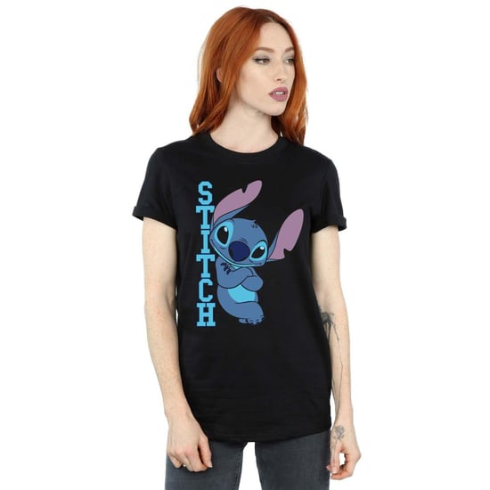 Disney Damen/Damen Lilo und Stitch Posing Baumwoll-Boyfriend-T-Shirt (Schwarz) - Image 2