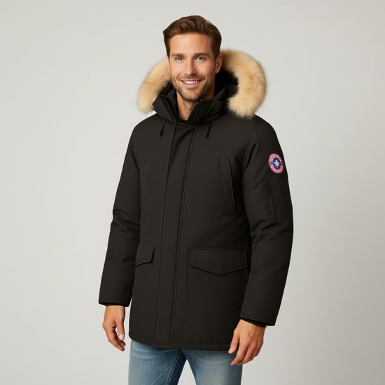 Subprime-Parka für Herren. Der Parka besteht aus hochwertigem Polyester und hat ein warmes Innenfutter. Ideal für die kalten Wintermonate. Der Pelzkragen besteht aus Kunstfell und ist abnehmbar. - Image 5