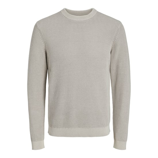 Jack & Jones Pullover Rib Washed Knit Rundhals Grau - Image 1