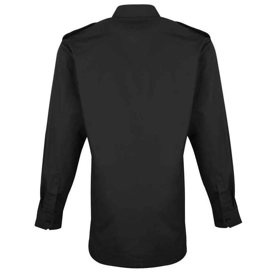 Premier - Pilotenhemd für Herren Langärmlig (Schwarz) - Image 2