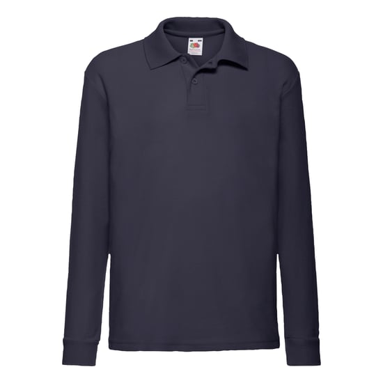Fruit of the Loom - Poloshirt für Kinder Langärmlig (Marineblau) - Image 1