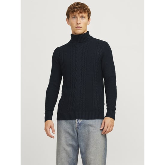 Herrenpulli der Marke Jack & Jones. Der Pullover ist aus hochwertiger Baumwolle und Polyester gefertigt. Die feine Mischung dieser Materialien sorgt für einen herrlich warmen Tragekomfort. Marke: Jack & JonesModellname: Craig Knit Roll NeckKategorie: Her - Image 3