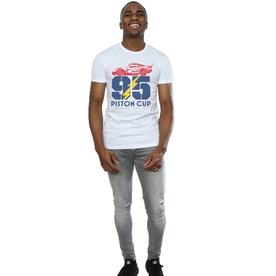 Disney Herren Cars Piston Cup 95 T-Shirt (Weiß) - Image 4