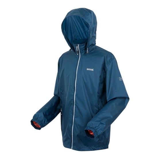 Regatta Herren Regenjacke Lyle IV, leicht, wasserfest (Dunkel-Jeansblau/Mandarinen-Tango) - Image 3