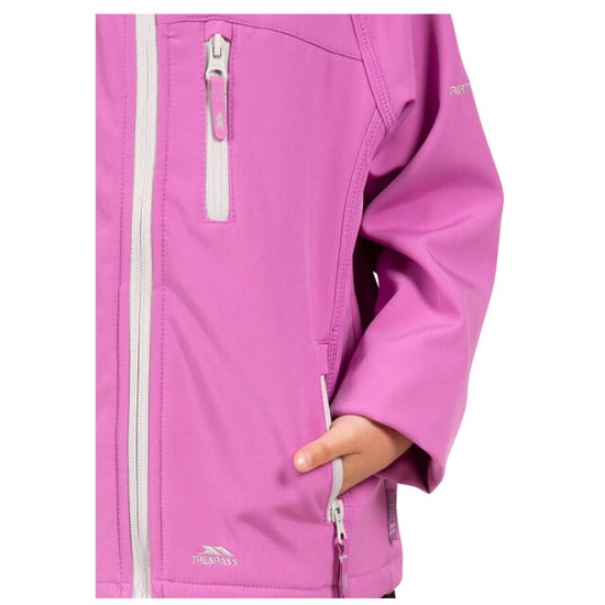 Trespass Childrens/Kids Kian Softshell Jacke (Deep Pink) - Image 4