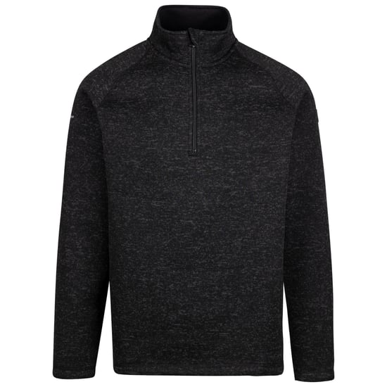 Trespass - "Corsham" Fleece-Oberteil mit halbem Reißverschluss für Herren (Schwarz) - Image 1
