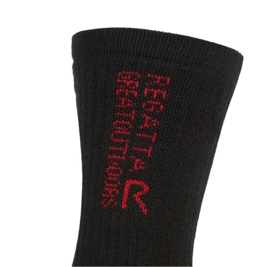 Regatta Unisex Erwachsene Wolle Wandern Boot Socken (2er-Pack) (Schwarz/Dunkelrot) - Image 2