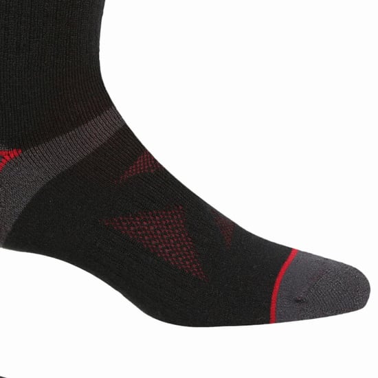 Regatta Unisex Erwachsene Wolle Wandern Boot Socken (2er-Pack) (Schwarz/Dunkelrot) - Image 3