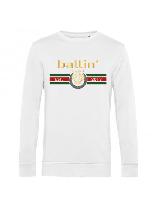 Tiger Lines Sweater von Ballin Est. 2013 in der farbe Weiss und in größe XXL. - Image 2