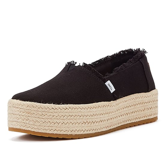 TOMS Canvas Valcia Damen Schwarz Espadrilles - Image 3