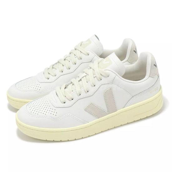 Veja V-90 Leder Damen Weiß/Natural Turnschuhe - Image 4