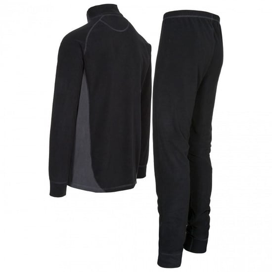 Trespass Unisex Funktionsunterwäsche-Set Thriller, Oberteil und lange Hose (Schwarz) - Image 2