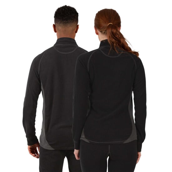 Trespass Unisex Funktionsunterwäsche-Set Thriller, Oberteil und lange Hose (Schwarz) - Image 3