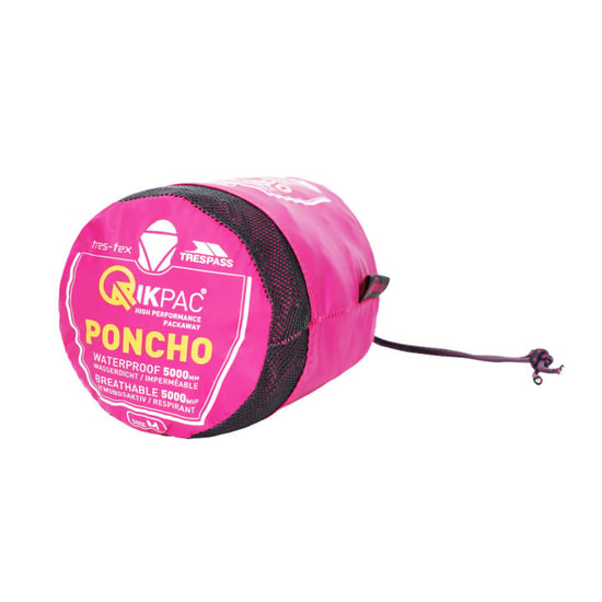 Trespass Qikpac Unisex Regen Poncho mit Kapuze (Sasparilla) - Image 3